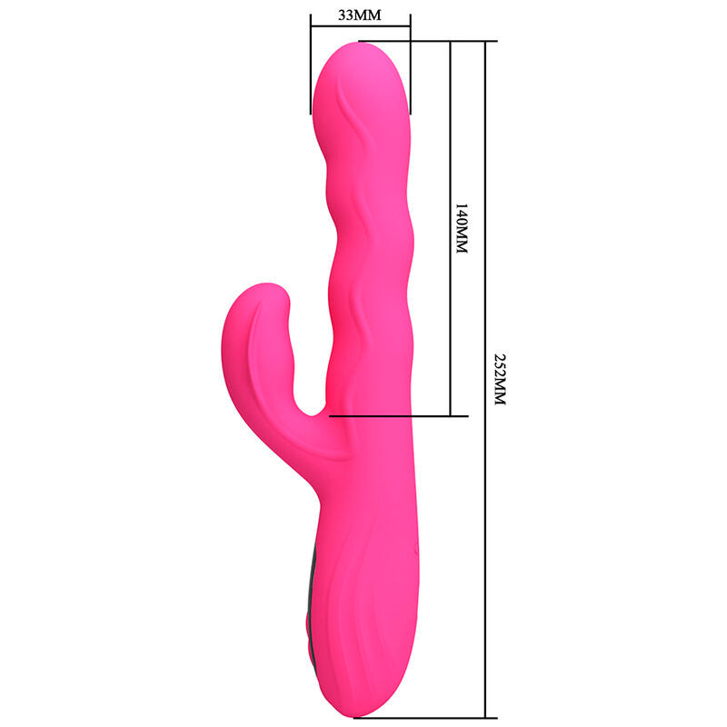 VIBRATORE RABBIT MULTIFUNZIONE, DISPLAY LED INTEGRATO, DOPPIA STIMOLAZIONE E