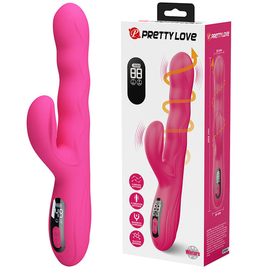 PRETTY LOVE - VIBRATORE A CONIGLIO MULTIFUNZIONE INVERNALE CON DISPLAY LED ROSA