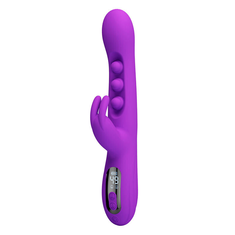 VIBRATORE RABBIT CON DOPPIA STIMOLAZIONE, DISPLAY LED E 9 FUNZIONI DI VIBRAZIONE