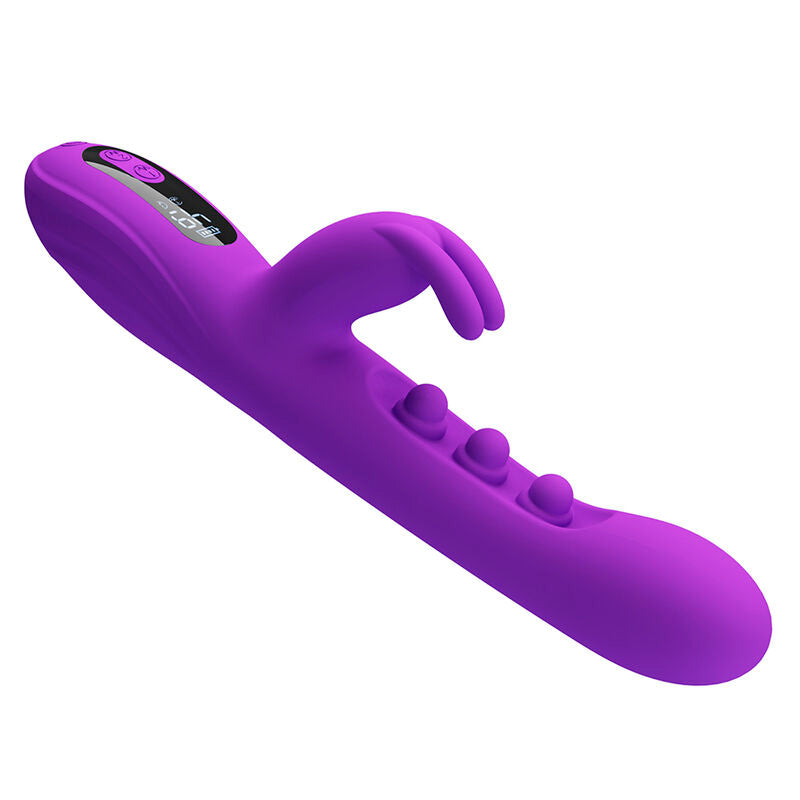 VIBRATORE RABBIT CON DOPPIA STIMOLAZIONE, DISPLAY LED E 9 FUNZIONI DI VIBRAZIONE