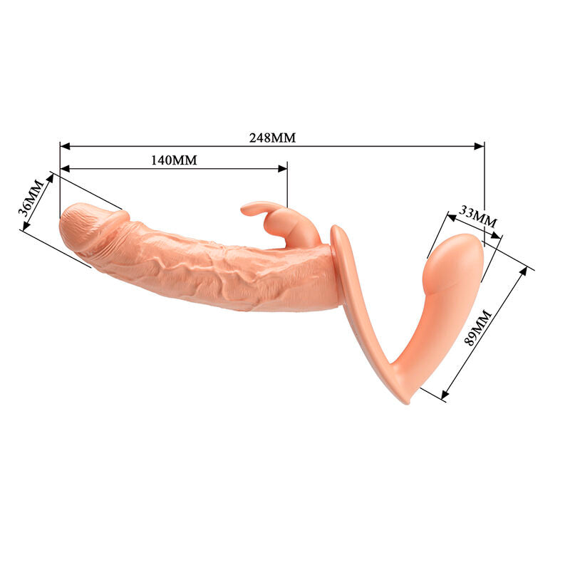 Strap-on con dildo cavo e imbracatura regolabile