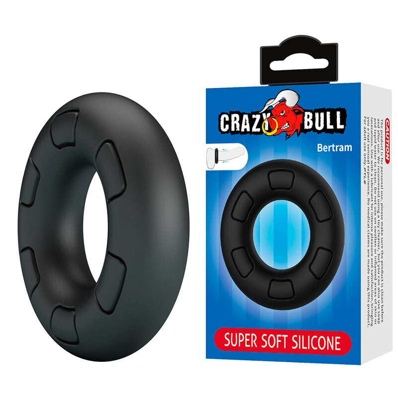 CRAZY BULL - ANELLO PER PENE IN SILICONE SUPER MORBIDO BERTRAM NERO