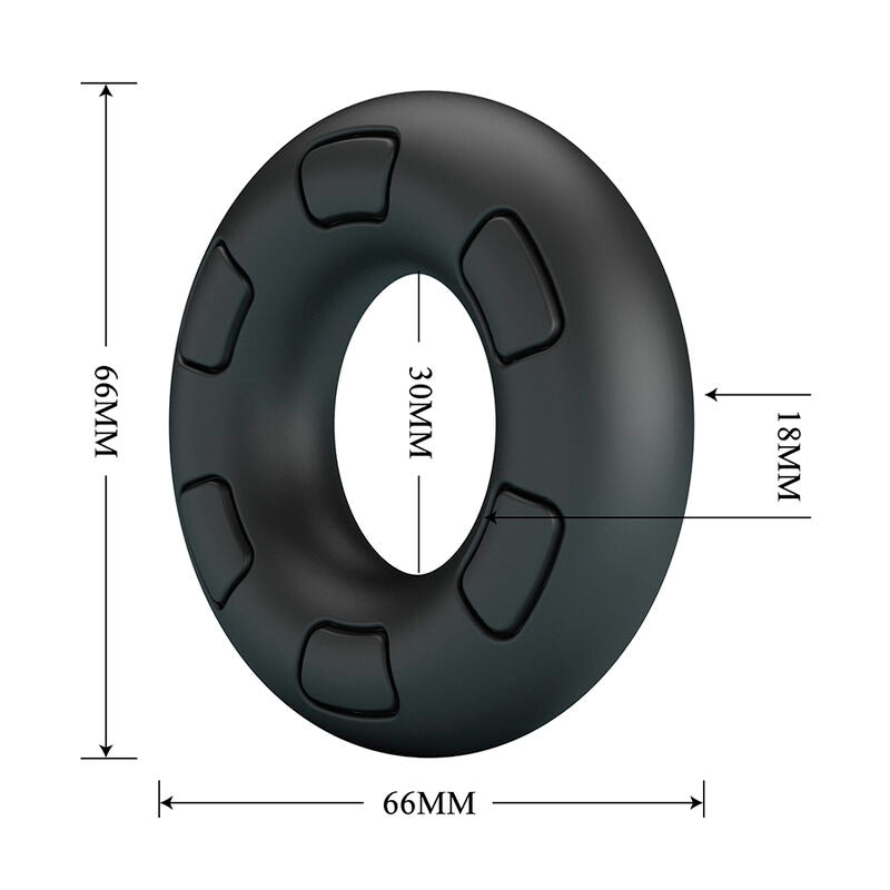 CRAZY BULL - ANELLO PER PENE IN SILICONE SUPER MORBIDO BERTRAM NERO
