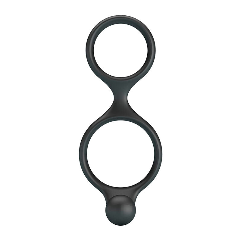 CRAZY BULL - ANELLO DOPPIO PER PENE E TESTICOLI FLORIAN NERO