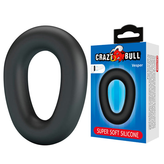 CRAZY BULL - VESPER ANELLO PER PENE IN SILICONE SUPER MORBIDO NERO