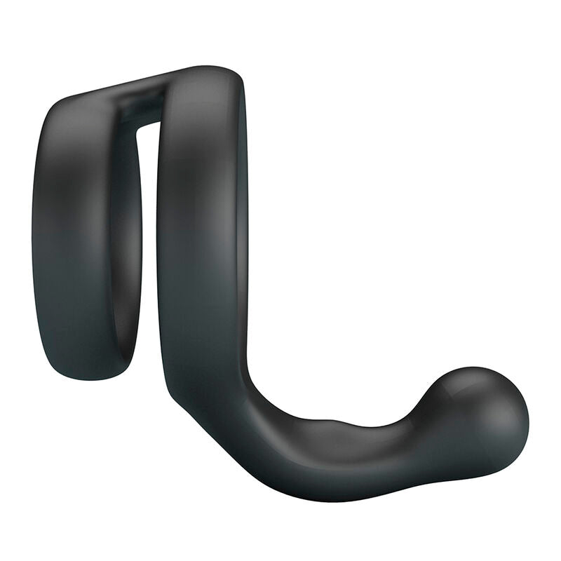 ANELLO DOPPIO ERGONOMICO IN SILICONE, STIMOLAZIONE INTENSIFICATA, FINITURA NERA ELEGANTE