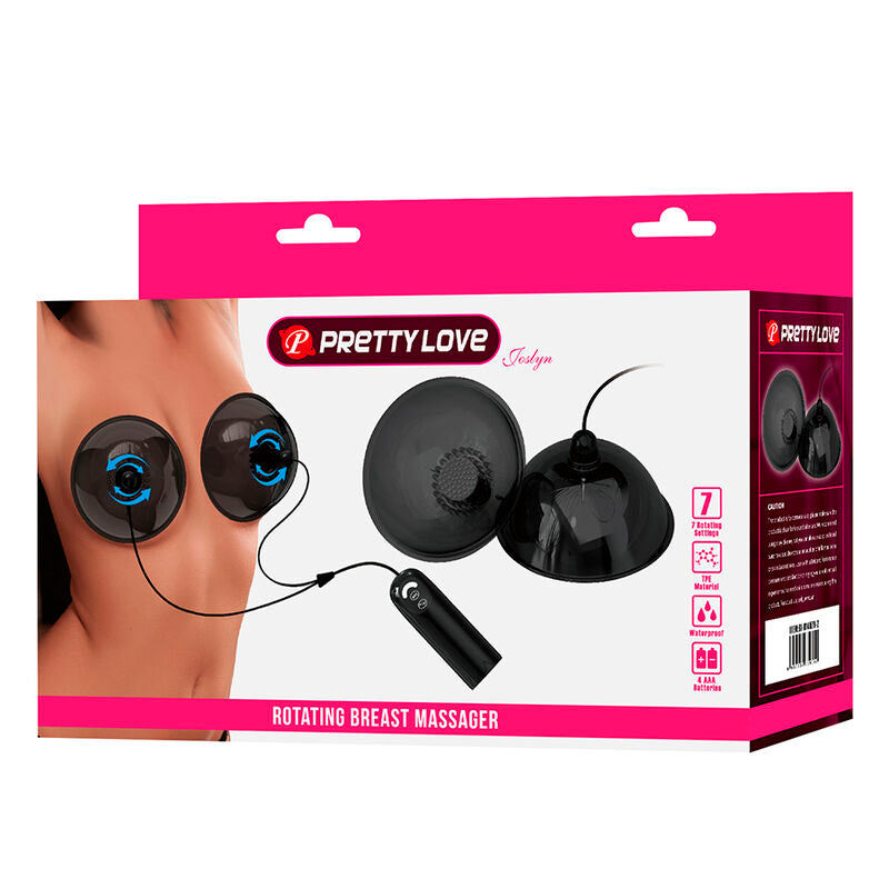 STIMOLATORE ROTANTE PER CAPEZZOLI CON ASPIRAZIONE, 7 FUNZIONI, DESIGN ERGONOMICO