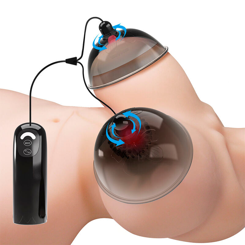 STIMOLATORE ROTANTE PER CAPEZZOLI CON ASPIRAZIONE, 7 FUNZIONI, DESIGN ERGONOMICO