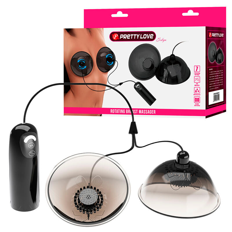STIMOLATORE ROTANTE PER CAPEZZOLI CON ASPIRAZIONE, 7 FUNZIONI, DESIGN ERGONOMICO