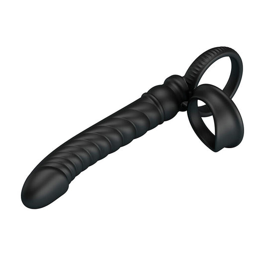 PRETTY LOVE - VIBRATORE ANALE MERRITT CON ANELLO E VIBRAZIONE NERO