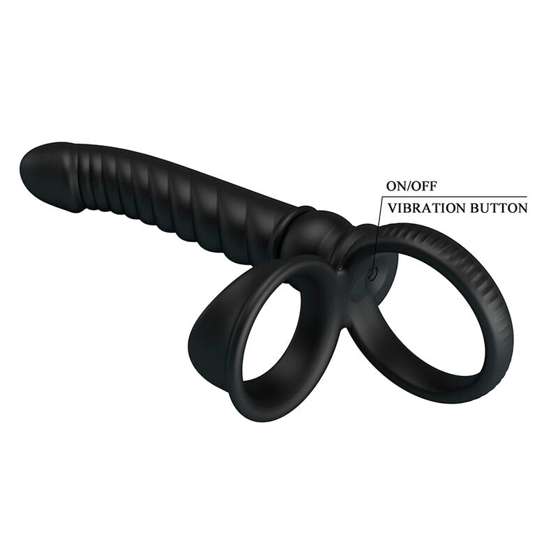 VIBRATORE ANALE, ERGONOMICO CON ANELLO, 10 FUNZIONI DI VIBRAZIONE