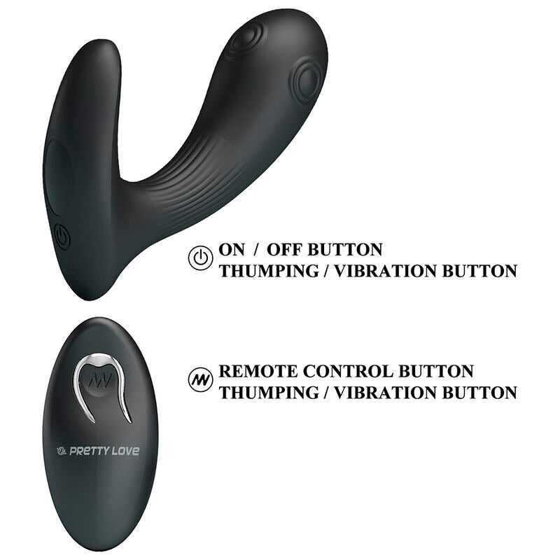 VIBRATORE PROSTATICO WIRELESS, STIMOLAZIONE DOPPIA 14 MODALITÀ, SILICONE PREMIUM