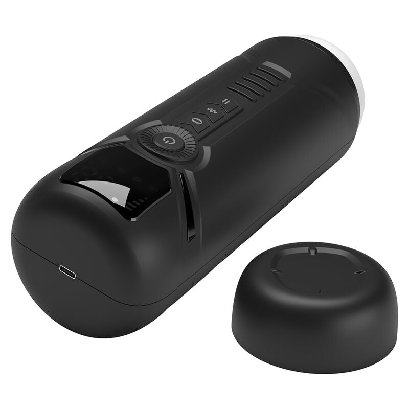 MASTURBATORE AUTOMATICO MULTIFUNZIONE, DISPLAY LED INTEGRATO, DESIGN ERGONOMICO NERO