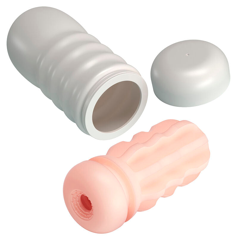 MASTURBATORE VAGINALE CON VENTOSA, TEXTURE INTERNE NERVURATE, DESIGN ERGONOMICO