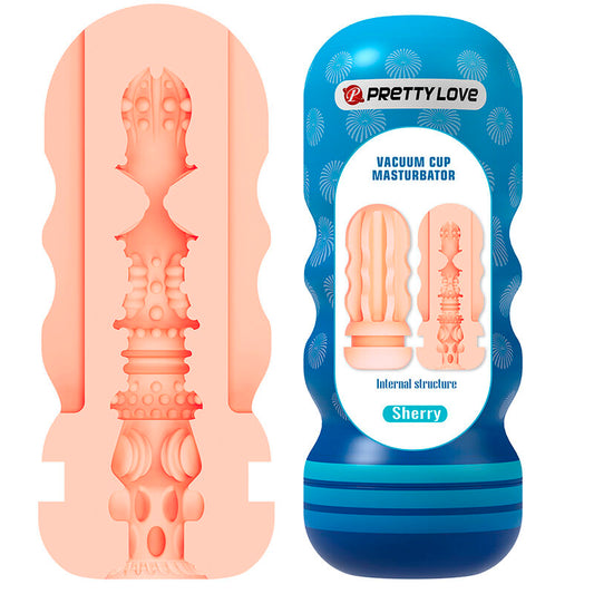 PRETTY LOVE - MASTURBATORE VAGINALE SHERRY CON VENTOSA E TEXTURE INTERNE