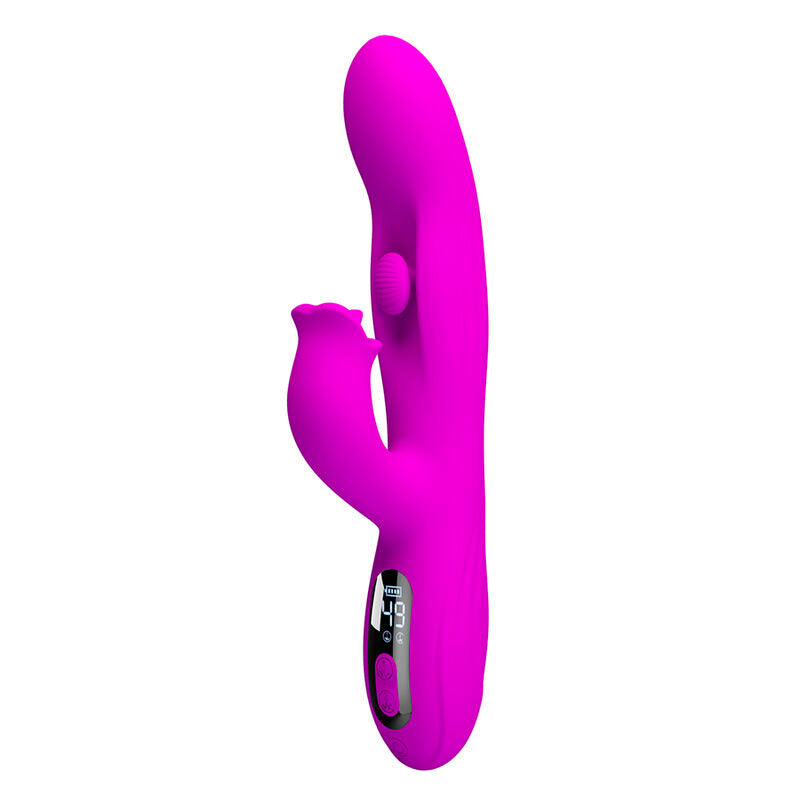 VIBRATORE RABBIT CON DISPLAY LED, DOPPIA STIMOLAZIONE, DESIGN ERGONOMICO