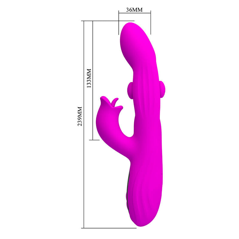 VIBRATORE RABBIT CON DISPLAY LED, DOPPIA STIMOLAZIONE, DESIGN ERGONOMICO