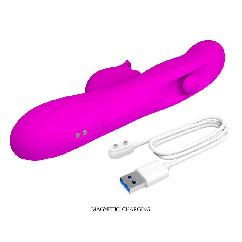 VIBRATORE RABBIT CON DISPLAY LED, DOPPIA STIMOLAZIONE, DESIGN ERGONOMICO