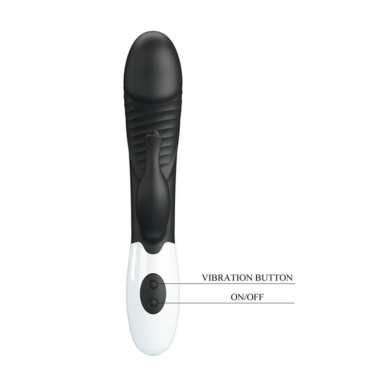 PRETTY LOVE - VIBRATORE A CONIGLIO RASMUSSEN 30 FUNZIONI NERO