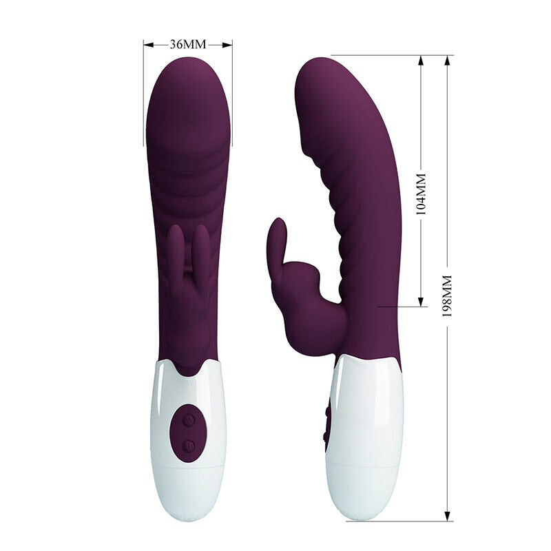 VIBRATORE RABBIT 30 FUNZIONI, DOPPIA STIMOLAZIONE, SILICONE PREMIUM
