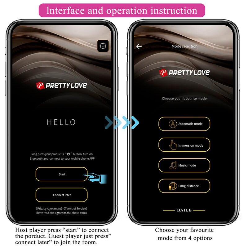 PRETTY LOVE - VIBRATORE A UOVO KLAY CON SPINTA, CONTROLLO TRAMITE APP, VIOLA
