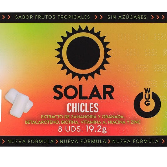 WUG solar - La gomma da masticare che prepara la pelle al sole. BLISTER DA 8 PEZZI