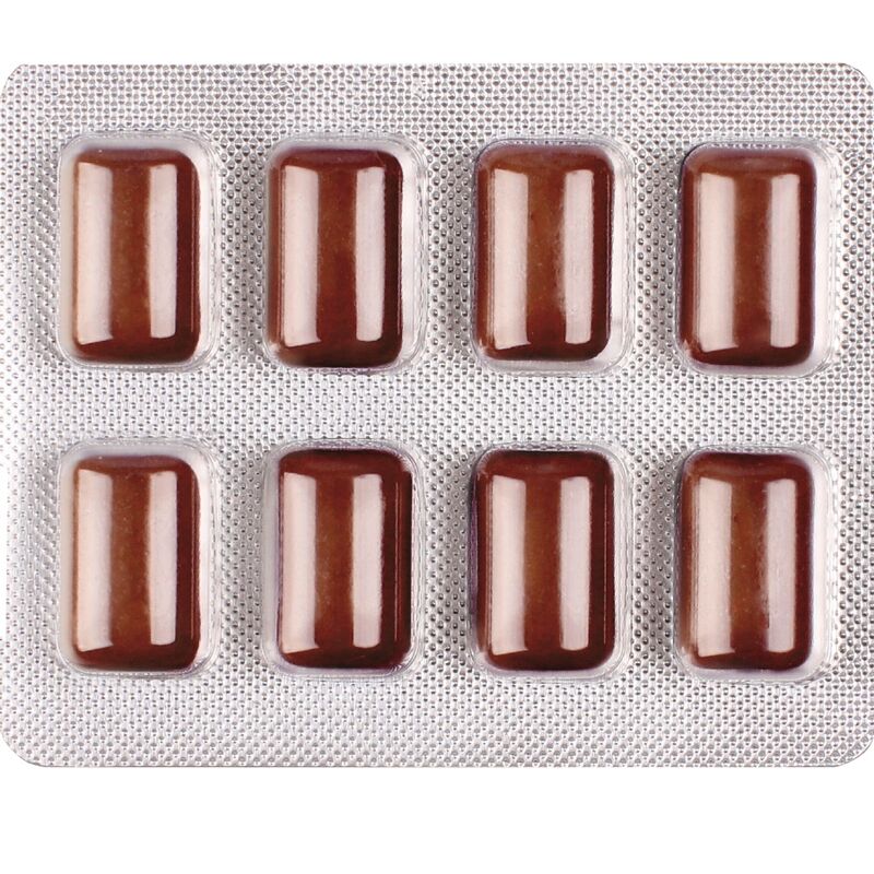 WUG Power Up - Gomma da masticare energetica per concentrazione e resistenza. BLISTER DA 8 PEZZI