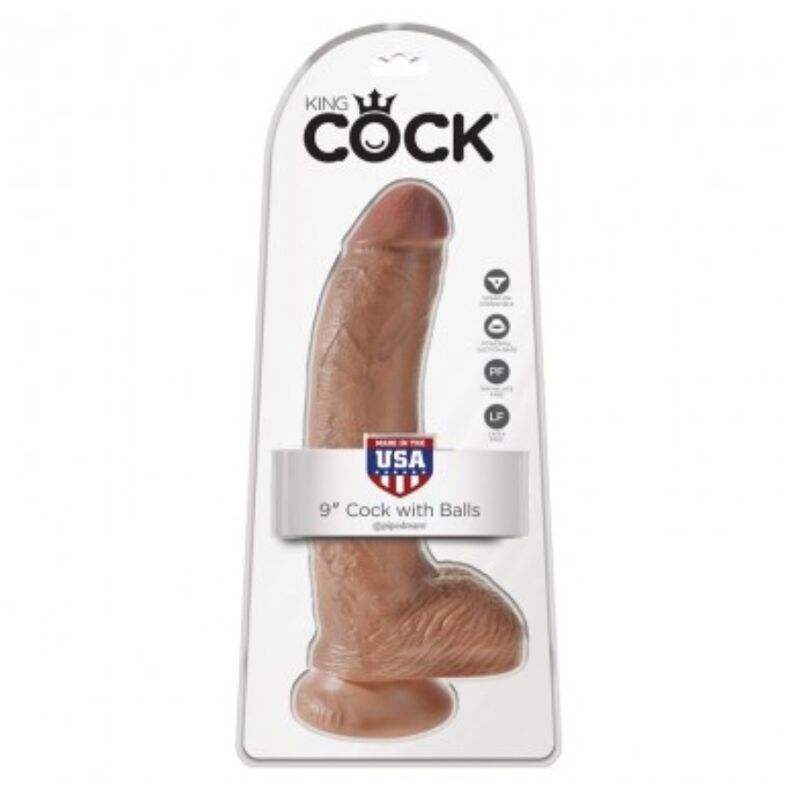 DILDO REALISTICO 22,8 CM, TESTICOLI DETTAGLIATI, BASE VENTOSA
