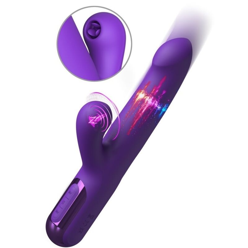 VIBRATORE RABBIT CON SPINTA AUTOMATICA, STIMOLAZIONE CLITORIDEA, RICARICABILE USB