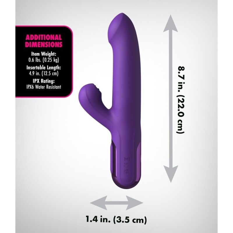 VIBRATORE RABBIT CON SPINTA AUTOMATICA, STIMOLAZIONE CLITORIDEA, RICARICABILE USB