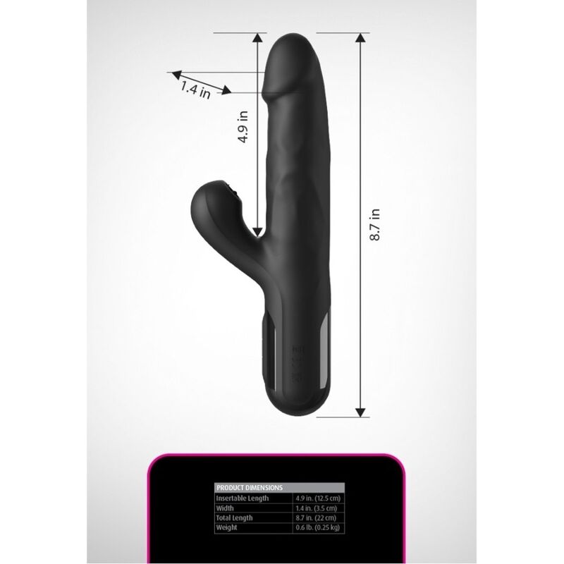 VIBRATORE RABBIT CON SPINTA AUTOMATICA, STIMOLAZIONE CLITORIDEA, RICARICABILE USB