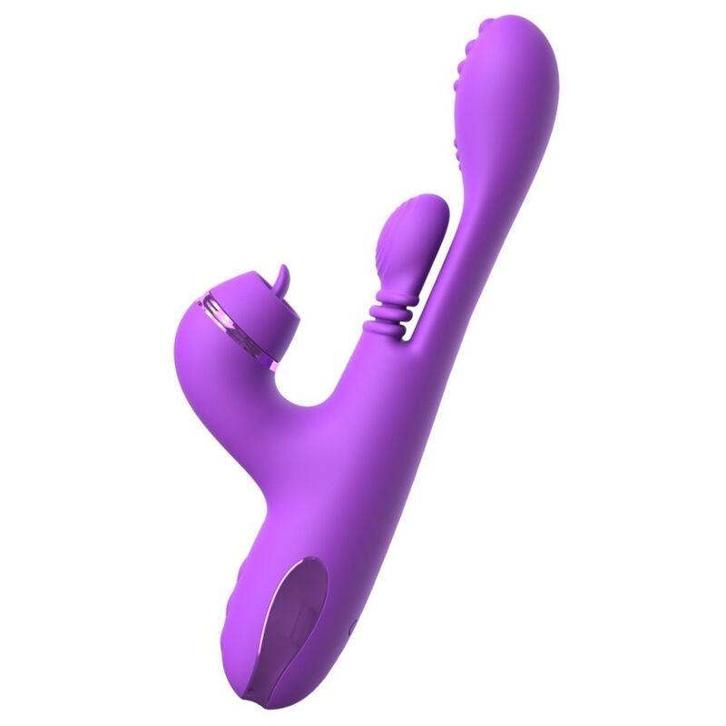 VIBRATORE RABBIT DOPPIA STIMOLAZIONE, RICARICABILE USB, DESIGN ERGONOMICO VIOLA