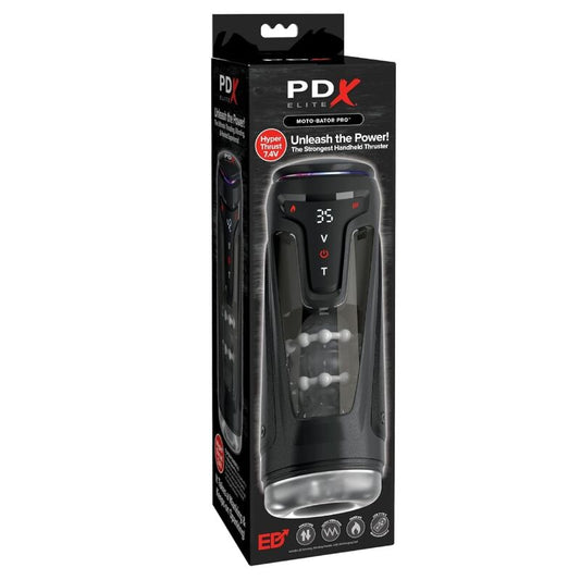 PDX ELITE - MOTO-BATOR PRO MASTURBATORE AUTOMATICO VIBRANTE E RISCALDANTE CON PROTEZIONE, 26,5 CM