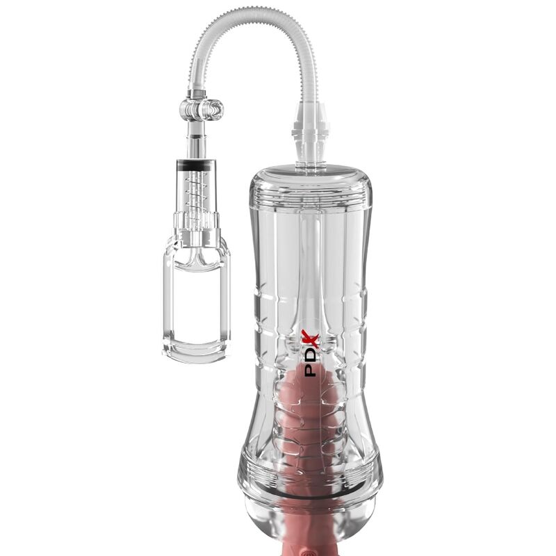 PDX ELITE - ASPIRATORE A TUBO DI VISTA XXL TRASPARENTE CON POMPA DI ASPIRAZIONE 27,3 CM