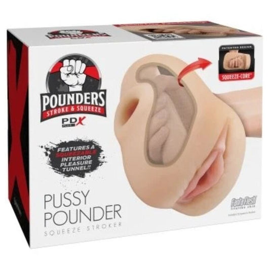 PDX PLUS - VAGINA REALISTICA, SPUNTATORE, STRIZZATORE, STROFINATORE, 18 CM
