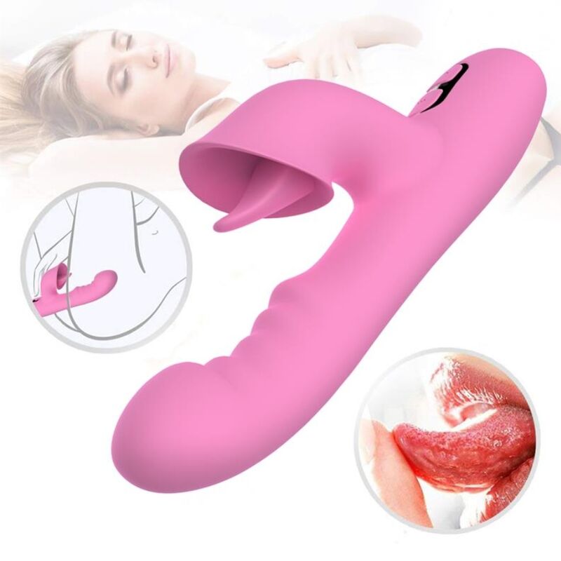 VIBRATORE RABBIT CON SPINTA E MOVIMENTO OSCILLANTE, DOPPIA STIMOLAZIONE, 13 MODALITÀ PERSONALIZZABILI