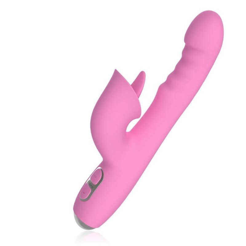 VIBRATORE RABBIT CON SPINTA E MOVIMENTO OSCILLANTE, DOPPIA STIMOLAZIONE, 13 MODALITÀ PERSONALIZZABILI
