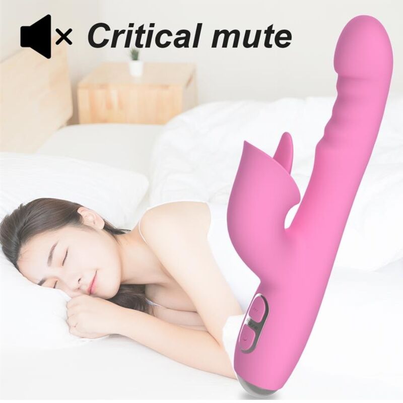 VIBRATORE RABBIT CON SPINTA E MOVIMENTO OSCILLANTE, DOPPIA STIMOLAZIONE, 13 MODALITÀ PERSONALIZZABILI