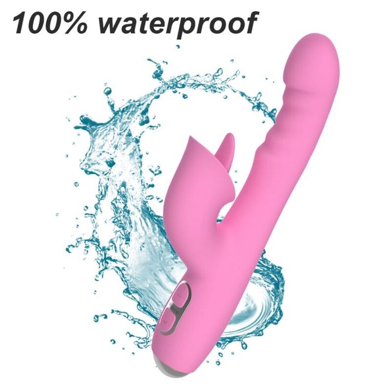 VIBRATORE RABBIT CON SPINTA E MOVIMENTO OSCILLANTE, DOPPIA STIMOLAZIONE, 13 MODALITÀ PERSONALIZZABILI