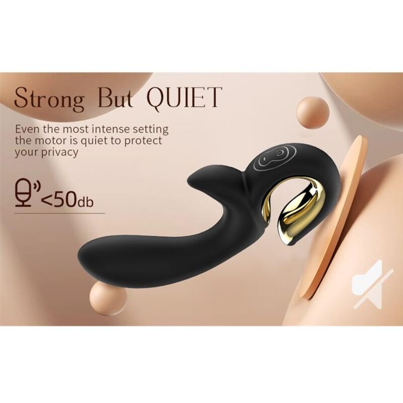VIBRATORE RABBIT CON SPINTA, 7 MODALITÀ DUAL STIMOLAZIONE, RICARICABILE USB