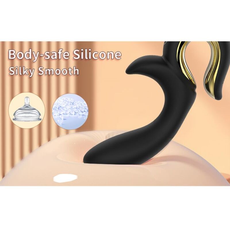 VIBRATORE RABBIT CON SPINTA, 7 MODALITÀ DUAL STIMOLAZIONE, RICARICABILE USB