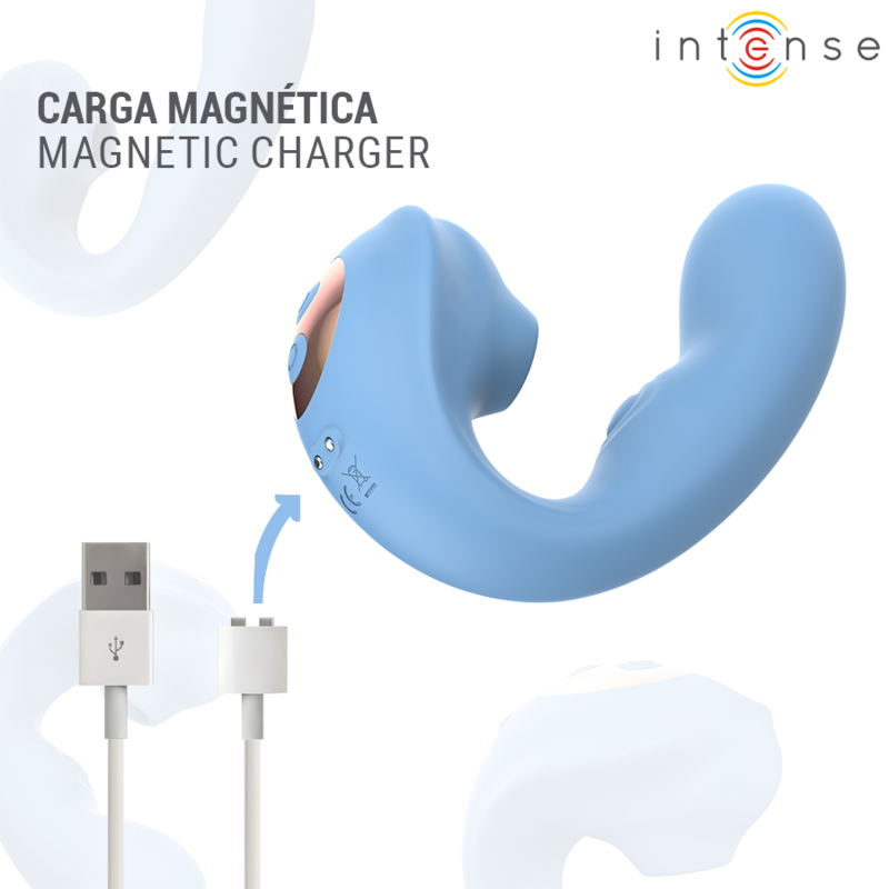 INTENSE - STIMOLATORE CLITORIDEO MULTIFUNZIONE GINA BLU