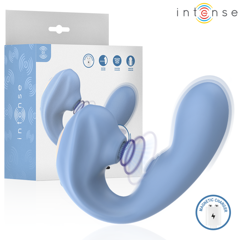 INTENSE - STIMOLATORE CLITORIDEO MULTIFUNZIONE GINA BLU