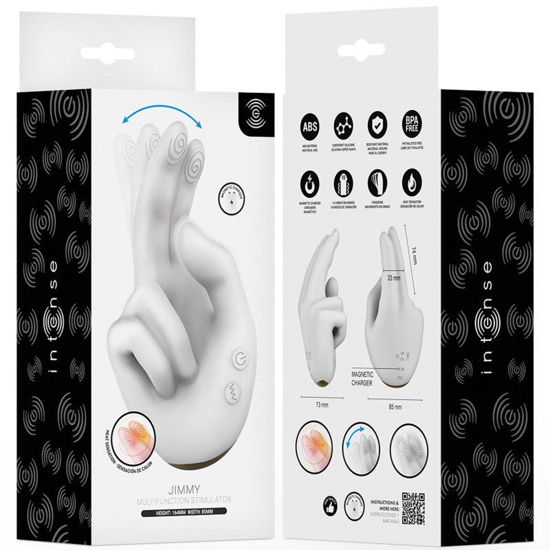INTENSE - JIMMY STIMOLATORE MULTIFUNZIONE A FORMA DI MANO CON VIBRAZIONE E CALORE
