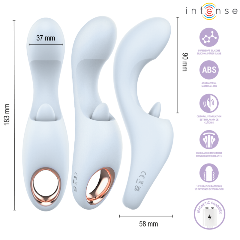 STIMOLATORE DOPPIA FUNZIONE, MOVIMENTO CIRCOLARE, IMPERMEABILE IPX7