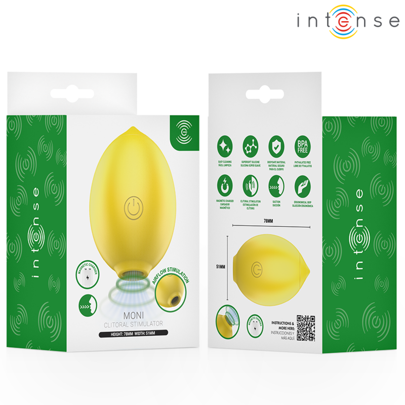 STIMOLATORE CLITORIDE A SUZIONE, DESIGN A LIMONE, TECNOLOGIA ARIA INNOVATIVA