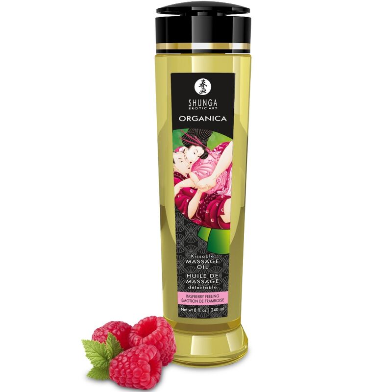 SHUNGA - OLIO DA MASSAGGIO BIOLOGICO AL LAMPONE 240 ML