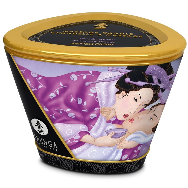 CANDELA DA MASSAGGIO LAVANDA, OLIO CALDO RILASSANTE, AROMA SENSUALE