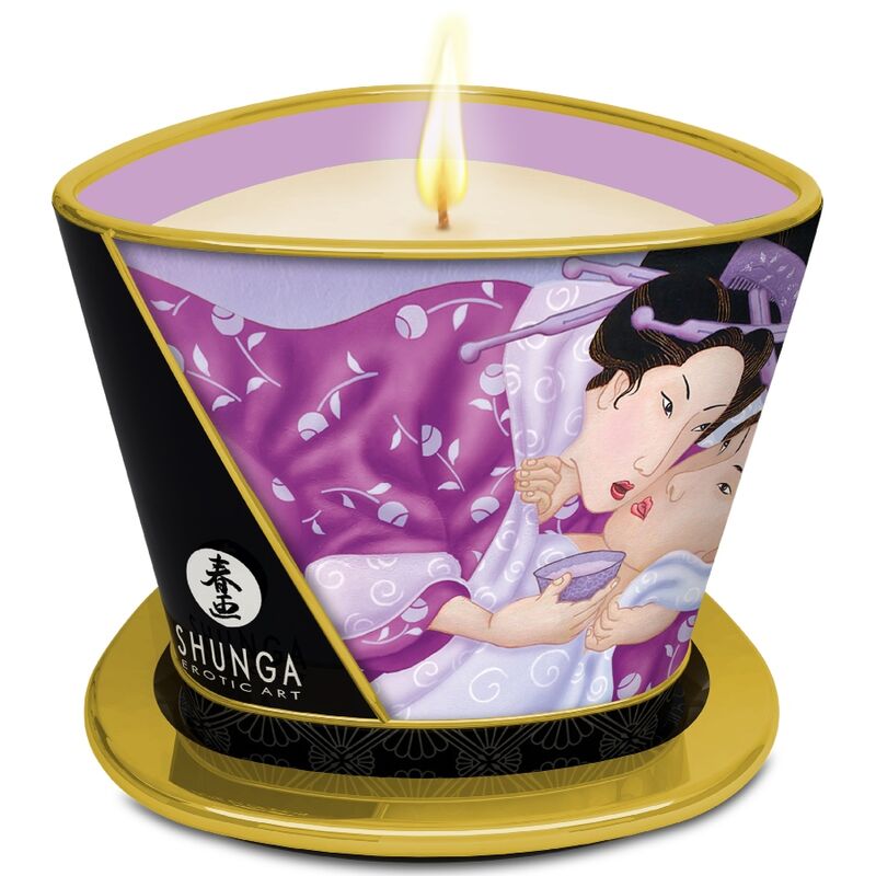 CANDELA DA MASSAGGIO LAVANDA, OLIO CALDO RILASSANTE, AROMA SENSUALE
