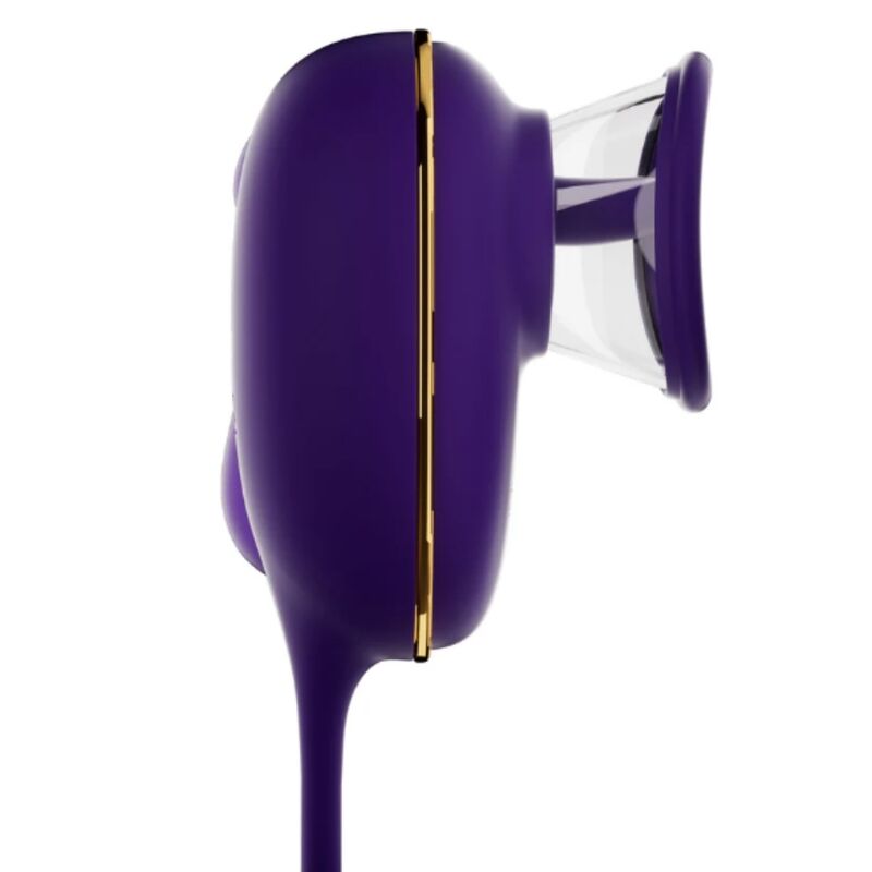 STIMOLATORE CON ASPIRAZIONE CLITORIDEA, EFFETTO LECCANTE, DOPPIA STIMOLAZIONE, SILICONE MORBIDO